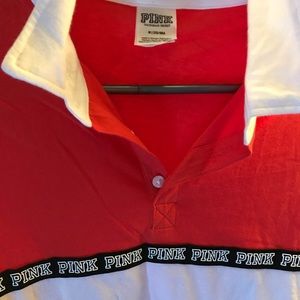 PINK Long Sleeve Collared Shirt